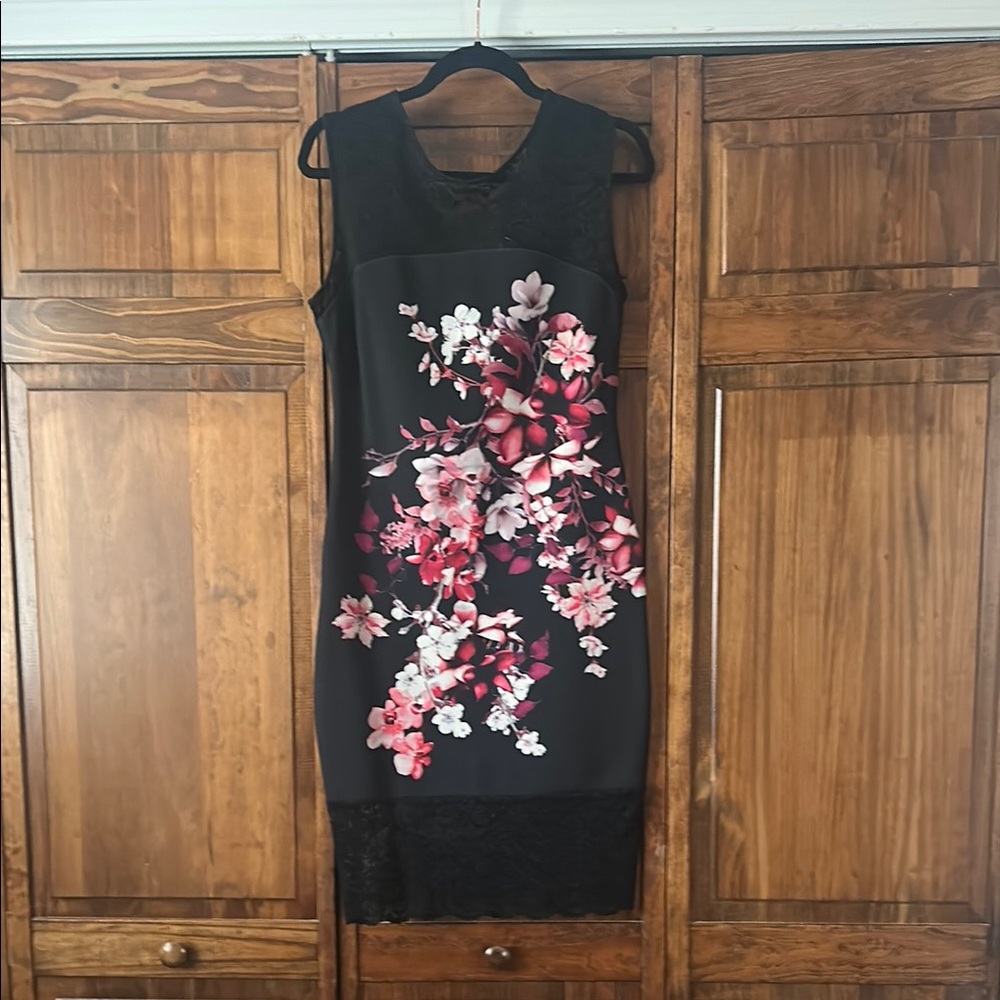 Floral Black Dress